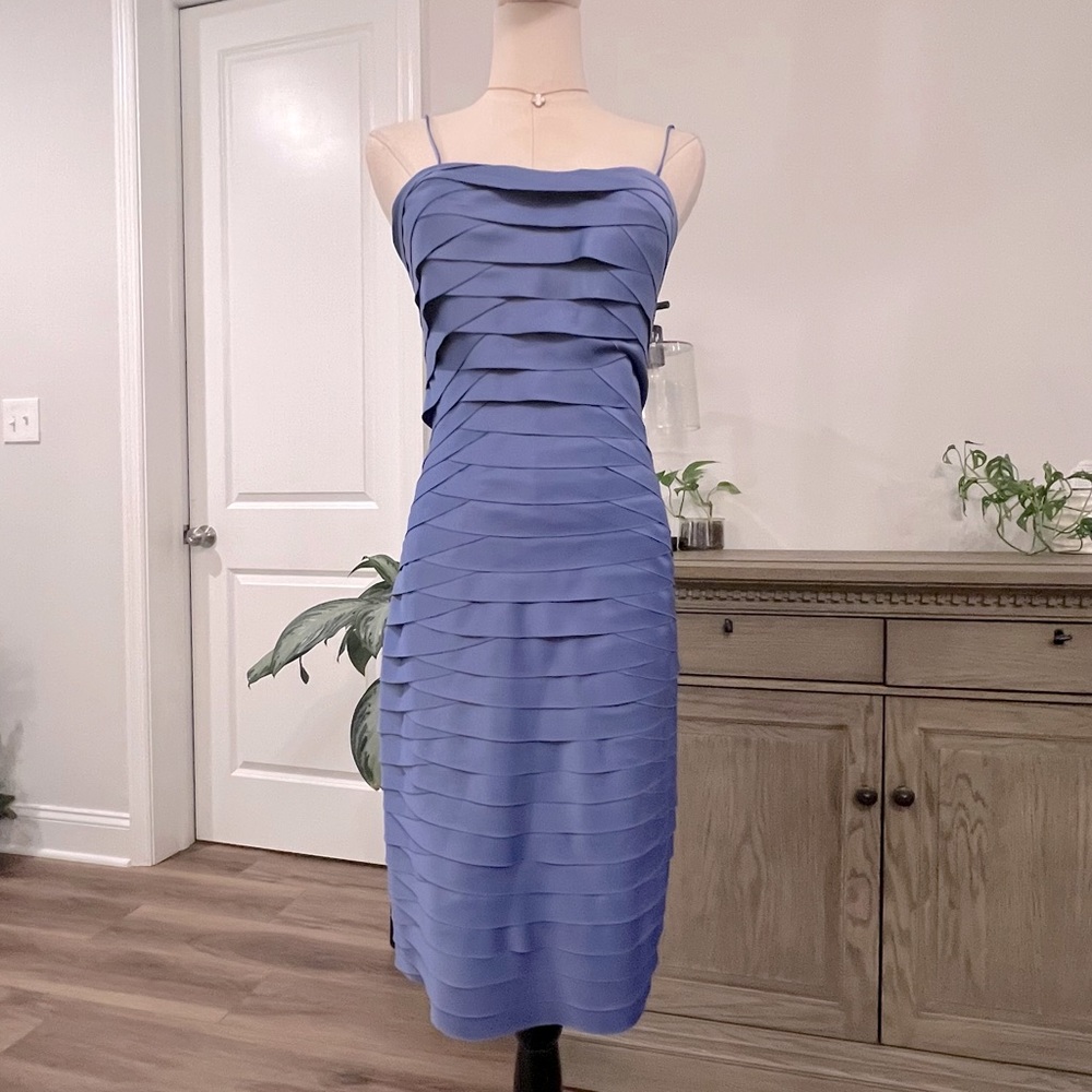 JS Collection Periwinkle Eyelash Tiered Strappy Dress, Size 4